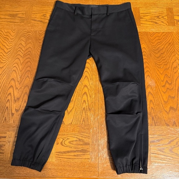 Nili Lotan French Military Wool Blend Cropped Jogger Pants in Black Sz 8 Chic - Picture 4 of 16